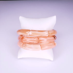 Ava Acrylic Tube Bracelet Set