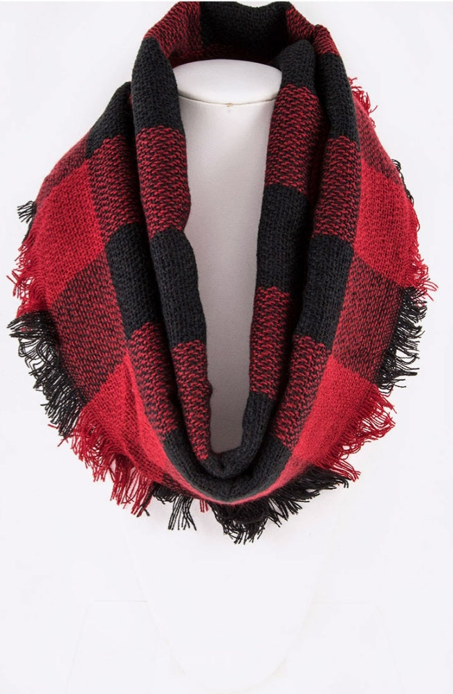 Buffalo Plaid Infinity Scarf