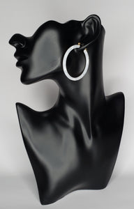 Marblesque Acrylic Hoop Earrings