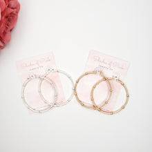 Load image into Gallery viewer, Chloe Studed Hoop Earrings
