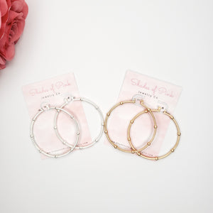 Chloe Studed Hoop Earrings