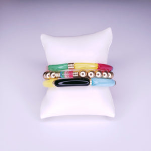 Ava 2 Acrylic Tube Bracelet Set