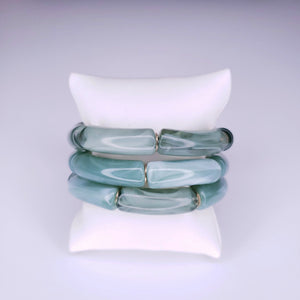 Ava Acrylic Tube Bracelet Set