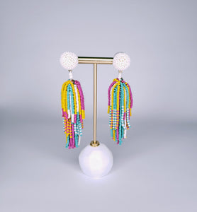 Color Burst Statement Earrings